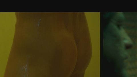 Álex González Naked as Leonardo Giallo El Turco. Butt, close up, split screen. 170493