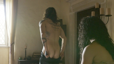 Sam Corlett Naked as Leif Eriksson. Butt, Shirtless, getting out of bed, long hair. 192021