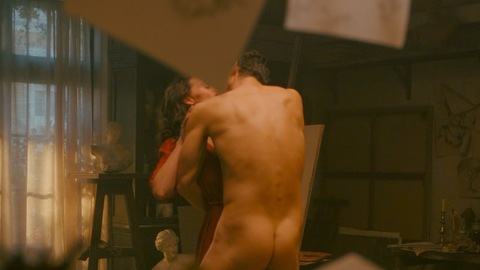 Luke Thompson Naked as Benedict Bridgerton. Butt, Straight, bedroom, kissing. 172119