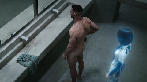 Pablo Schreiber Naked as Master Chief, Spartan-117 / John 117. Butt, Sci-Fi, bathroom. 172911