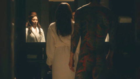 Ayumi Tanida Nude in Tokyo Vice. Butt, Shirtless, back tattoo, nude. 188962