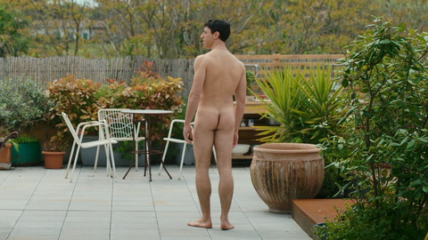 Eduardo Scarpetta Naked as Michele. Butt, Shirtless, dark hair, garden. 175689