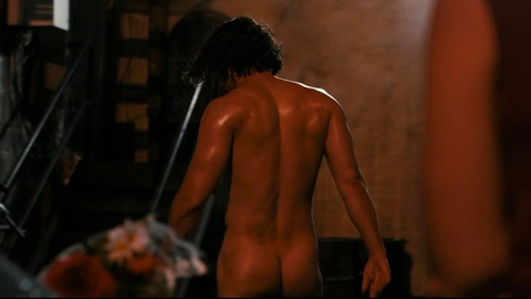 Theo James Naked as Henry DeTamble. Butt, Shirtless, dark, night time. 176025