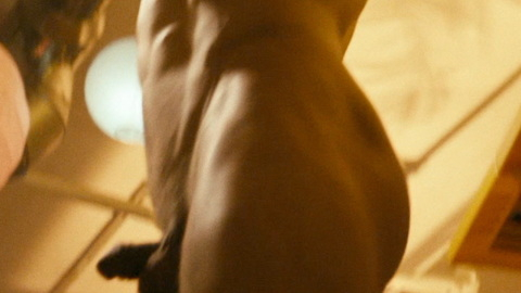 Brett Geddes Naked as Termite. Balls, Penis, Shirtless, abs, audience. 177297