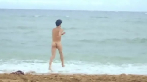 Emilio Francisco Nude as Diego. Butt, barefoot, beach. 178106