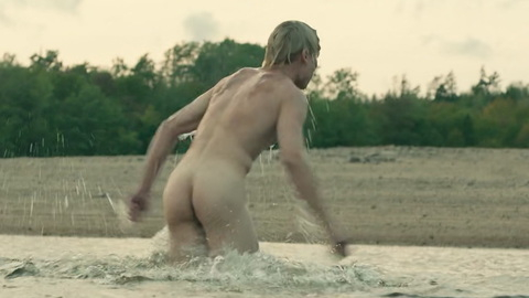 Phillip Lewitski Nude as Link. Butt, Shirtless, arms up, barefoot. 178160