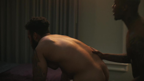 John Clarence Stewart Nude as Big Teak. Butt, Gay, Shirtless, beard, bedroom. 178202