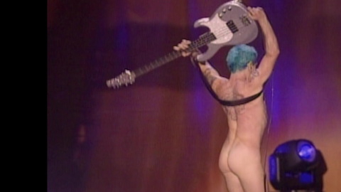 Flea Nude as Himself. Butt, Shirtless, bass guitar, blue hair. 178736