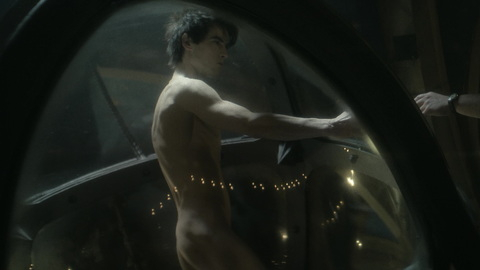 Tom Sturridge Nude in The Sandman. Butt, Shirtless, in cage, muscular. 178780