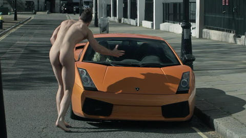 Richard Fleeshman Naked in The Sandman. Butt, Shirtless, car window, hand over junk. 178783