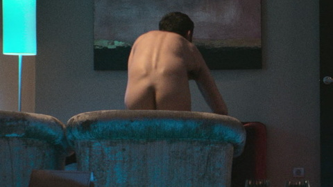 Denis Gómez Naked in Code Name: Emperor. Butt, Shirtless, bent over, getting out of chair. 178933