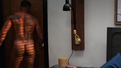 Devale Ellis Naked in Zatima. Butt, back tattoos, bedroom. 201679