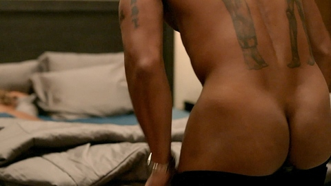 Devale Ellis Nude in Zatima. Butt, back tattoos, black. 195268