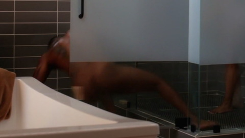 Devale Ellis Naked as Zac. Butt, Shirtless, bathroom, falling out of shower. 182667