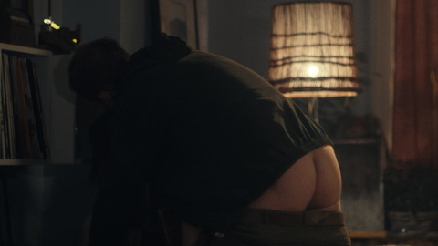 Adrien from Black Butterflies Naked. Butt, indoors, living room. 179873