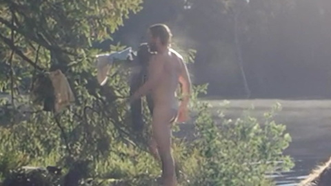 Ted from Jill Naked. Butt, Shirtless, barefoot, bathing. 186689