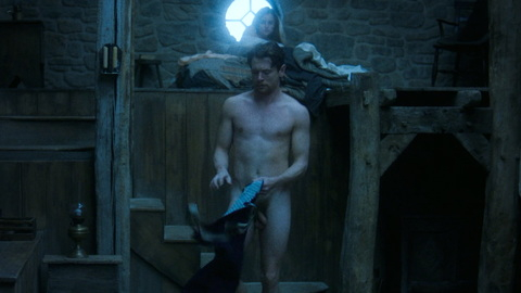 Oliver Mellors from Lady Chatterley's Lover Naked. Balls, Penis, Shirtless, full frontal, putting on pants. 180689