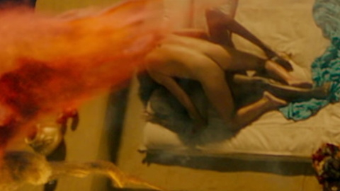 Nicolas Mouawad Naked in Three Thousand Years of Longing. Butt, Shirtless, Straight, bed, overhead shot. 180589