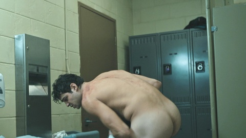Noah Centineo Naked in The Recruit. Butt, bathroom, brown hair. 195367