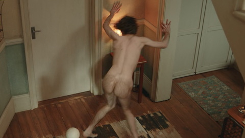 Luke Rollason Nude as Jizzlord. Butt, Shirtless, bent over, grabbing wall. 181598