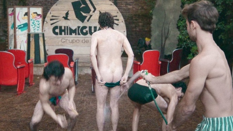 Emmanuel Restrepo Nude as Camilo Granados. Butt, Shirtless, hosed down, nude. 201008