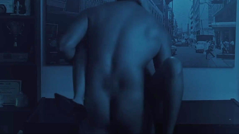 Josef Elizalde Nude as Steven. Butt, Shirtless, Straight, back dimples, blue light. 182252