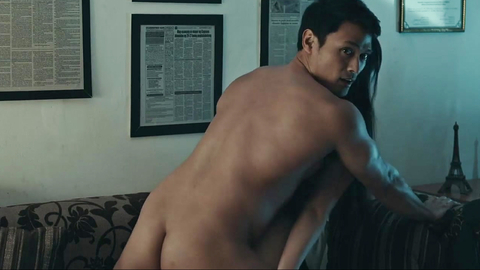 Matthew Francisco Nude as Gene. Butt, Shirtless, Straight, back exposed, butt cheeks. 182258