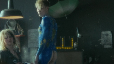 Max Schimmelpfennig Naked as Bodo. Butt, Shirtless, bleached hair, blue paint. 183465