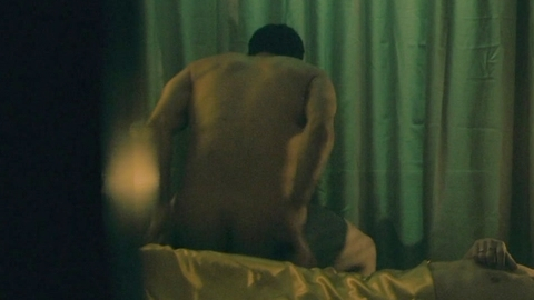 Fahd Larhzaoui Nude in The Love. Butt, Shirtless, putting on underwear, sitting in bed. 183634