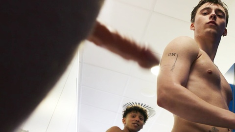 Maximilian Schneider Nude in Hard Feelings. Penis, Prosthetic, abs, black. 184078