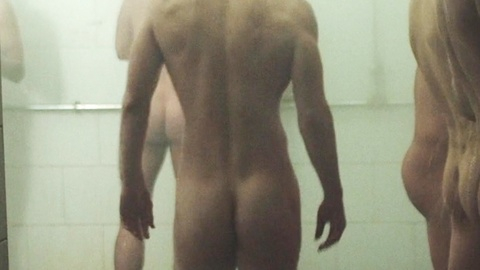 Carl Loughlin Nude as Gareth. Butt, Penis, Shirtless, beard and mustache, brown hair. 184496