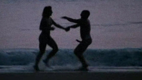 Denis Lavant Nude as Alex. Penis, Shirtless, Straight, beach, erect. 184652