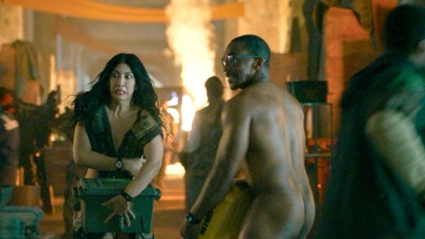 Anthony Mackie Nude in Twisted Metal. Butt, Shirtless, A-List, black. 197920