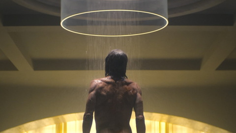 Ben Daniels Naked in Foundation. Butt, Shirtless, long hair, muscular. 185215