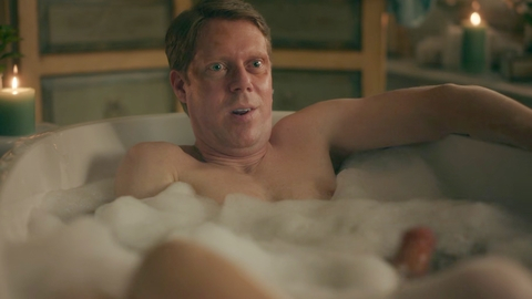 Tim Baltz Nude in The Righteous Gemstones. Penis, Prosthetic, Shirtless, Comedy, bubble bath. 185254