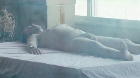 Nudes of Transa 1 from The Book of Delights. Balls, Penis, Shirtless, in bed, lying on back. 185262