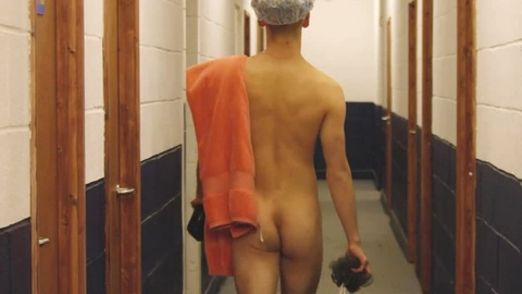 Rufus Shaljean Nude as Foster. Butt, Shirtless, black, flip flops. 185516