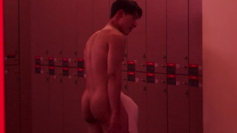 Councilor Chen's son from Marry My Dead Body Naked. Butt, Shirtless, locker room, lockers. 185501