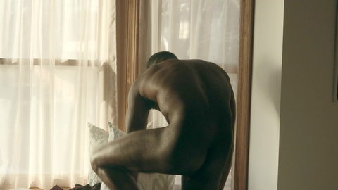 Curtiss Cook Nude in The Chi. Butt, Shirtless, lifting leg, putting on underwear. 191308