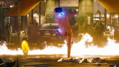 Ezra Miller Nude in The Flash. Butt, Shirtless, distant, fire. 185800