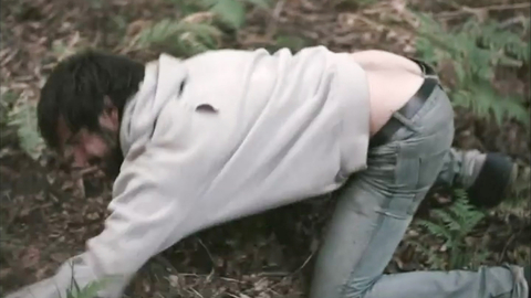 Marc Garcia Coté Nude as Judes. Butt, bent over, buttcrack. 186404