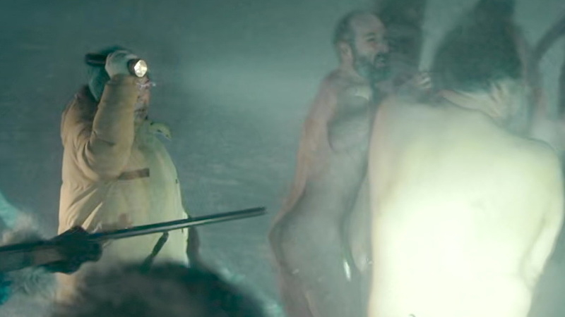 Adam Burton Naked as Lucas Merens. Butt, Shirtless, flashlight, group of men. 189069
