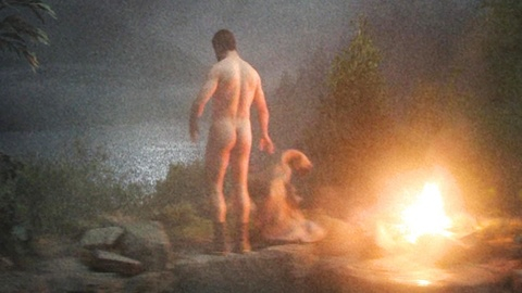 Cosmo Jarvis Naked as John Blackthorne. Butt, Shirtless, bath, brown hair. 189579
