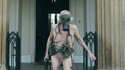 Lord Bassington Smythe from The Gentlemen Naked. Penis, Shirtless, Balls, gas mask, gun. 189503