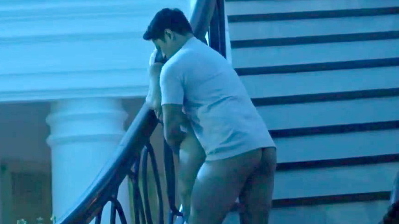 Matthew Francisco Nude as Stan. Butt, Straight, no bottoms, staircase. 190454