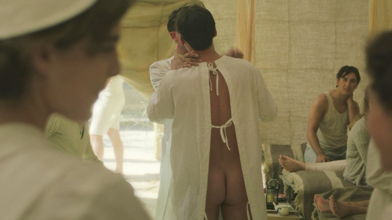 Nudes of Genek from We Were the Lucky Ones. Butt, hospital gown, nude. 190458