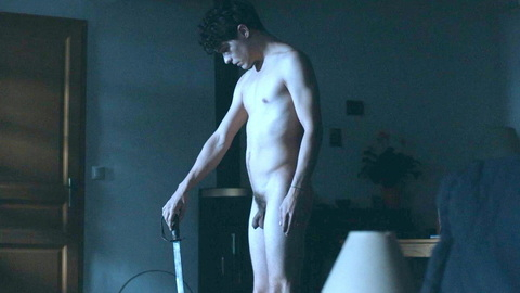 Léo Pochat Nude in Smalltown Boys. Balls, Penis, Shirtless, flaccid penis, living room. 190816
