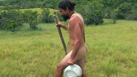 Nudes of Self from Naked and Afraid XL. Butt, man bun, naked. 190848