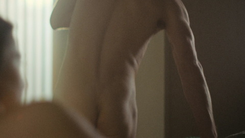 Lewis Pullman Nude as Rhett Abbott. Butt, Shirtless, back towards camera, nude. 190946