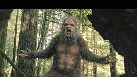 Nathan Zellner Naked as The Alpha. Erect, Penis, Prosthetic, bigfoot, forest. 191259